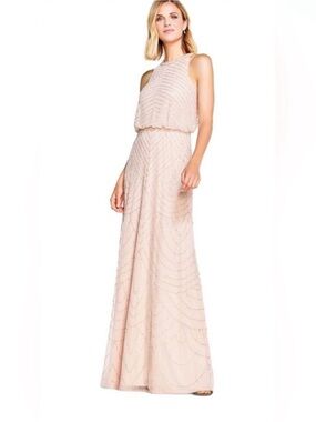 Adrianna Papell blush formal beaded gown size 4